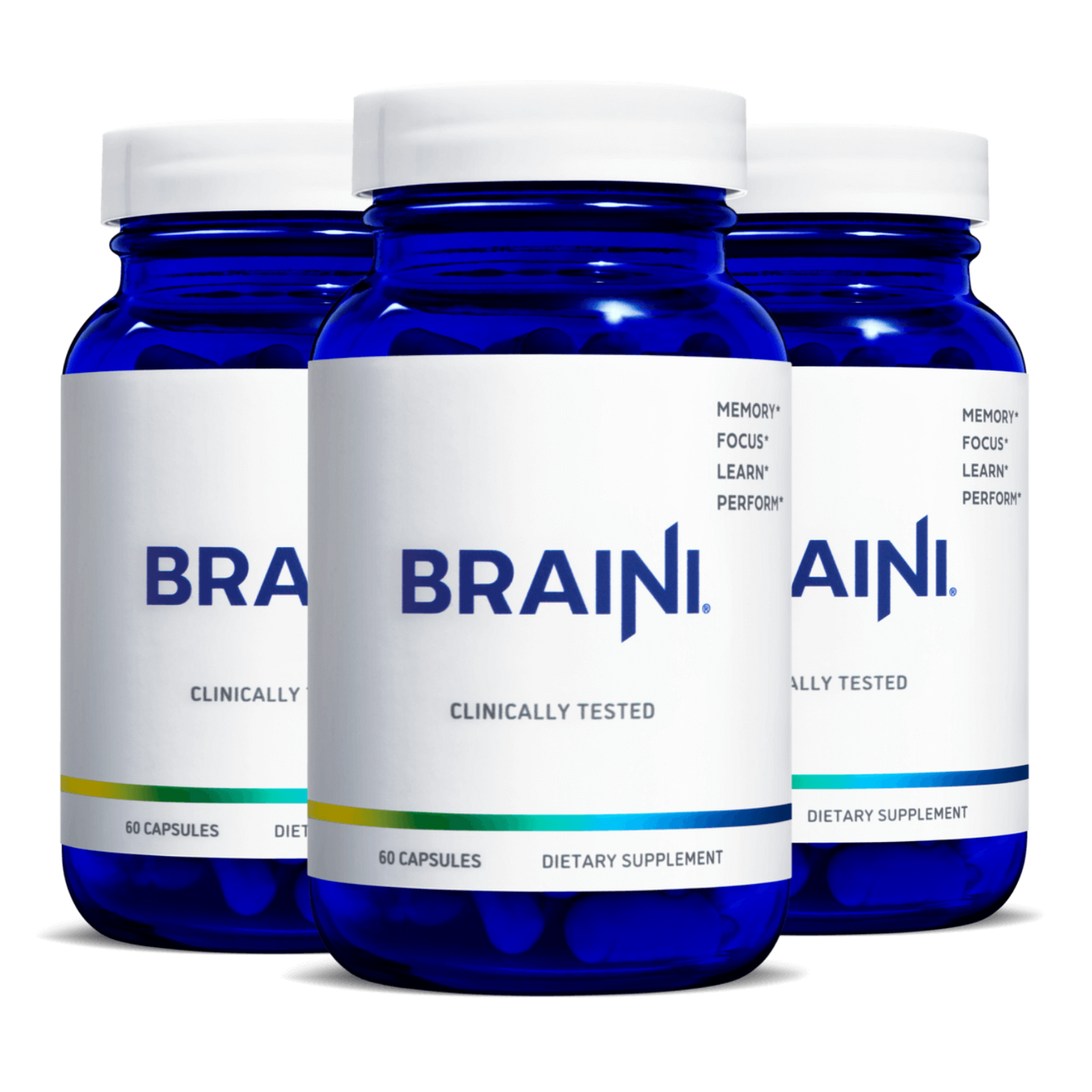 3 Bottle Bundle of Braini Capsules + 2 Brain Powered Tests + FREE SHIPPING