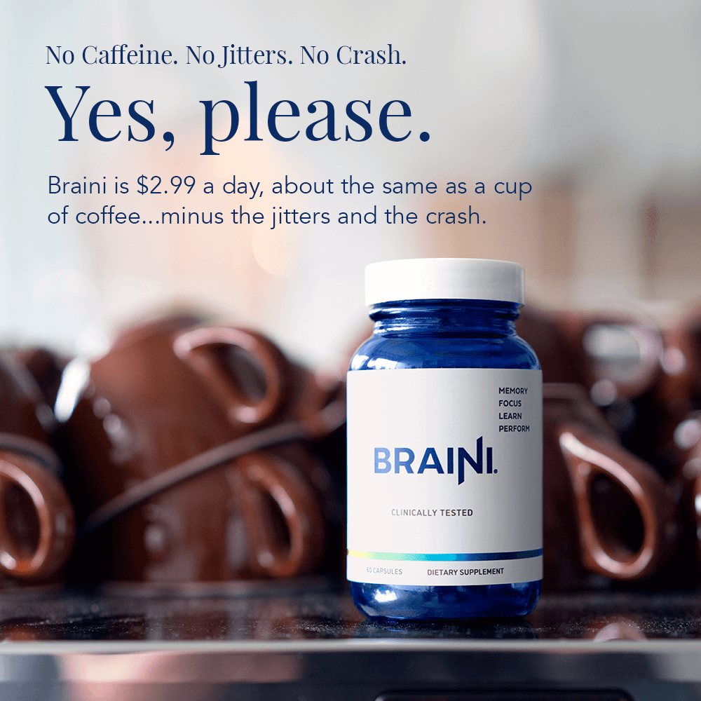 3 Bottle Bundle of Braini Capsules + 2 Brain Powered Tests + FREE SHIPPING